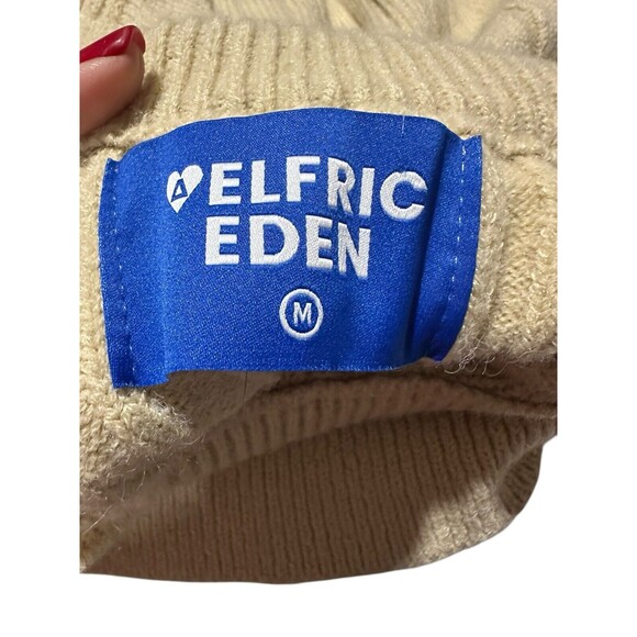 Aelfric Eden Men's Medium Chunky‎ Cable Knit Mock Neck Pullover Sweater #M2-5 - Picture 2 of 8